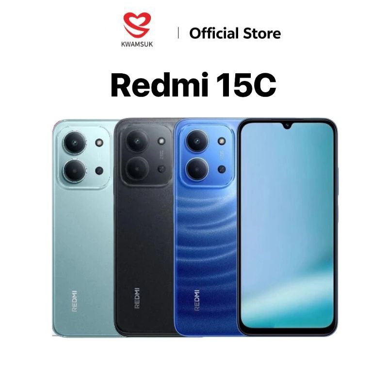 Redmi 15C 4g (6/128Gb,8/256Gb) 6.9-Inch Screen, Hd+ Resolution, 6000Mah Battery, 33W Fast Charging, Helio G81-Ultra Chipset, New Mobile Phone, Genuine, 1 Year Warranty from Thailand. ราคา 3,499 บาท*ส่งฟรี