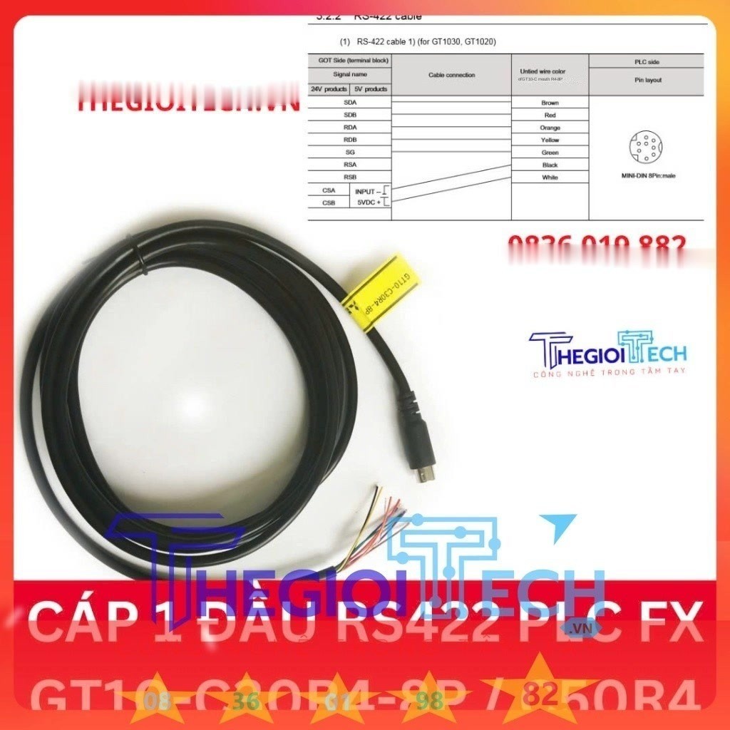 Tổng hợp Cáp kết nối màn hình Cảm ứng - 3M - GT10-C30R4-8P/ C50R4