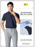 Áo Sơ mi nam YODY cộc tay có túi ngực chất liệu mềm mịn không nhăn TRA - MOSH25A167