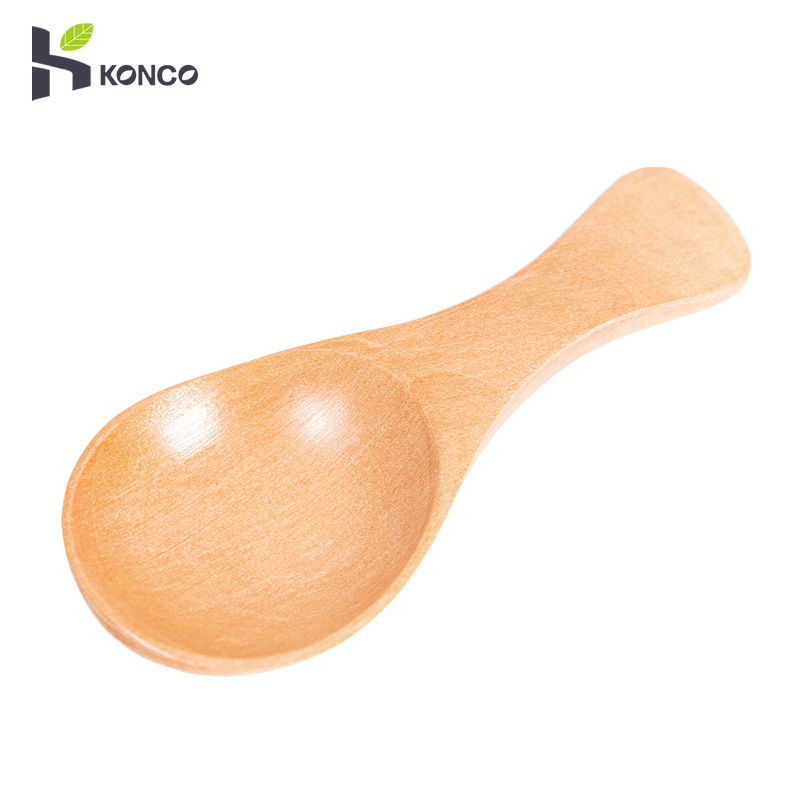 Konco Mini spoon Solid wooden spoon Ice Cream spoon Tea spoon Natural wood scoop ราคา 35 บาท*ส่งฟรี