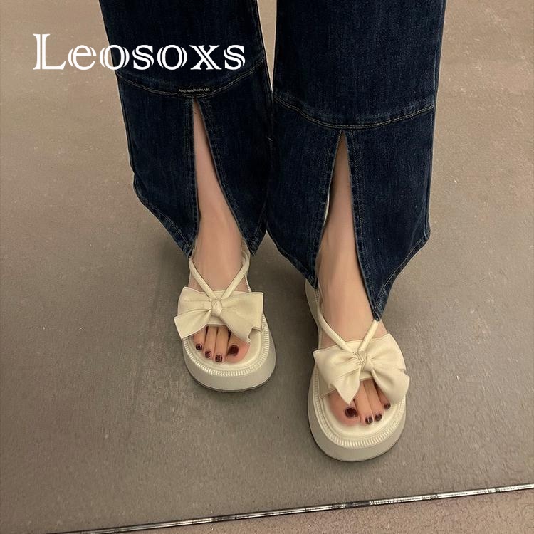 Leosoxs dép sandal nữ dép nữ dép bánh mì nữ dép bánh mì Chống Trượt 071504