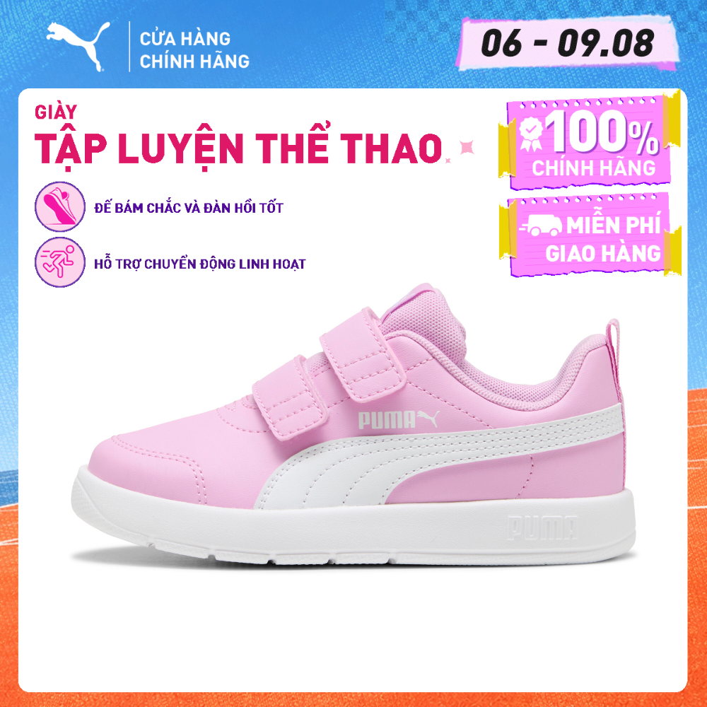 Giày Thể Thao Trẻ Em PUMA Unisex Courtflex V3 V PS Mauve Glow-White Màu Hồng