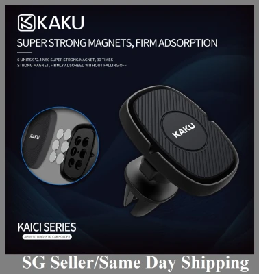 KAKU Original Air Vent Magnetic Universal Car Mount Car Phone Holder for iPhone, Samsung, Huawei Black colour