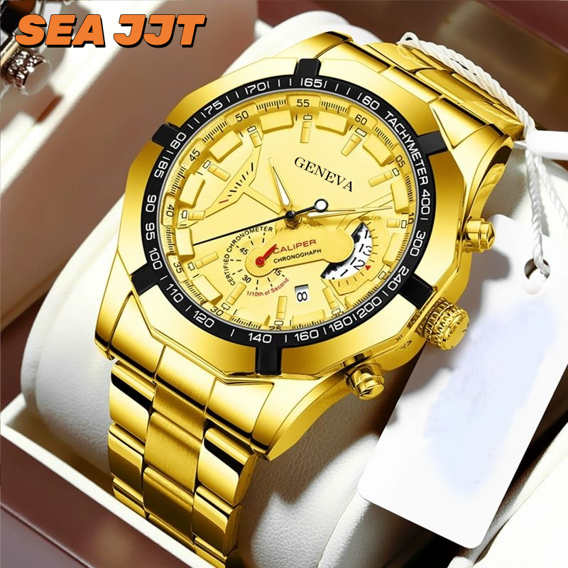 SEA JJT Men's Automatic Quartz Watch with Chronograph, Date Display and Luminous Dial ราคา 126 บาท*ส่งฟรี