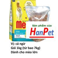 Hanpet - Gói chiết 1kg - thức ăn dạng hạt cho mèo Me-O KEOS (Chọn 3 Vị ) trộn cat eye catsrang
