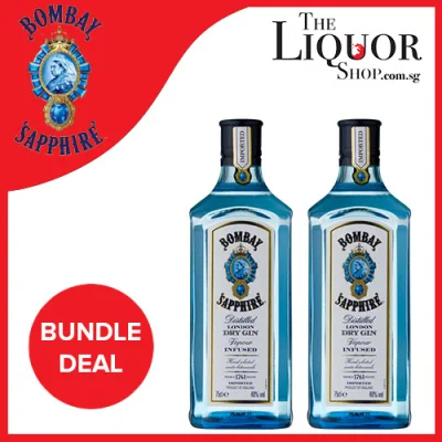 (2 Bottles x 750ml)Bombay Sapphire London Dry Gin Alc ( Fast Shipping - 3 to 5 Working Day The Liquor Shop )