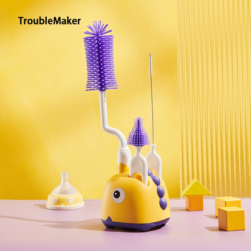 TroubleMaker Silicone baby bottle hygiene brush set ราคา 113 บาท*ส่งฟรี