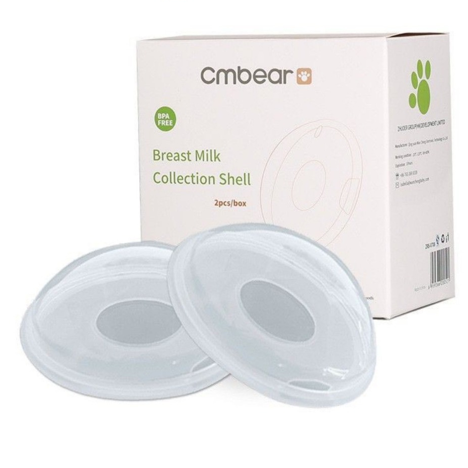 Phễu Hứng Sữa CMBEAR Silicone Có Nút Chống Tràn, An Toàn Và Tiện Lợi Hộp 2 Cái - KB