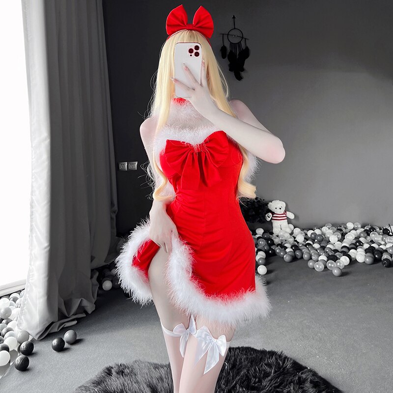 2023 New Women Anime Cosplay Costume Uniform Christmas Dress Sexy Lingerie Suit Sexy Uniform Temptation Girls Clothing Dress