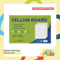 100 pcs Vellum Board White Advance 180gsm 200gsm 230gsm - Short A4 Long