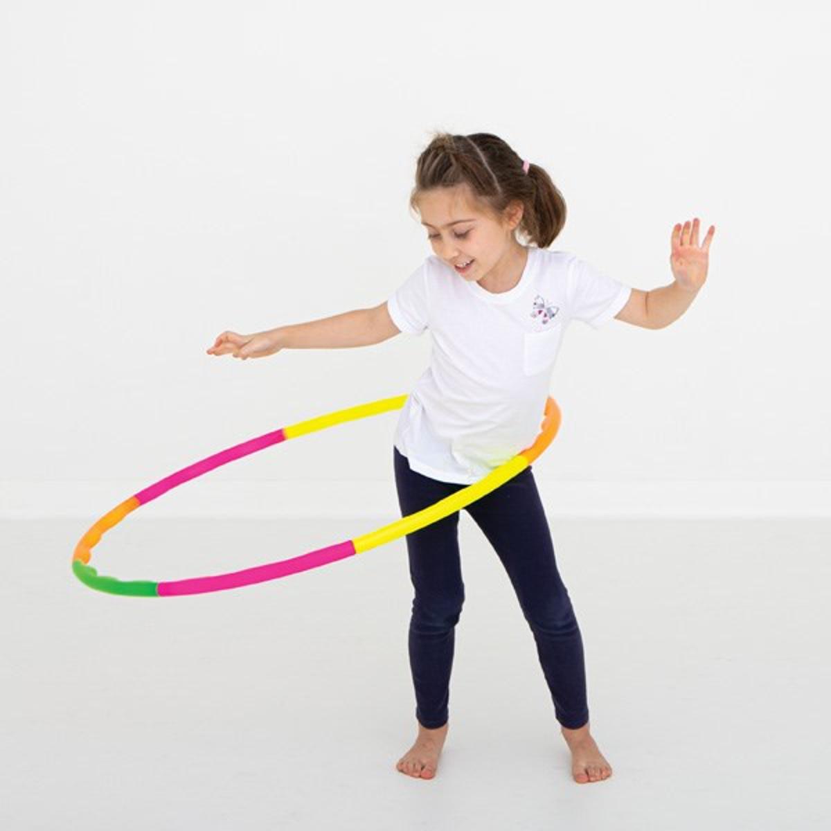 Fitness Hula Hoop for Kids Foldable, Multicolor Ring for Active Play