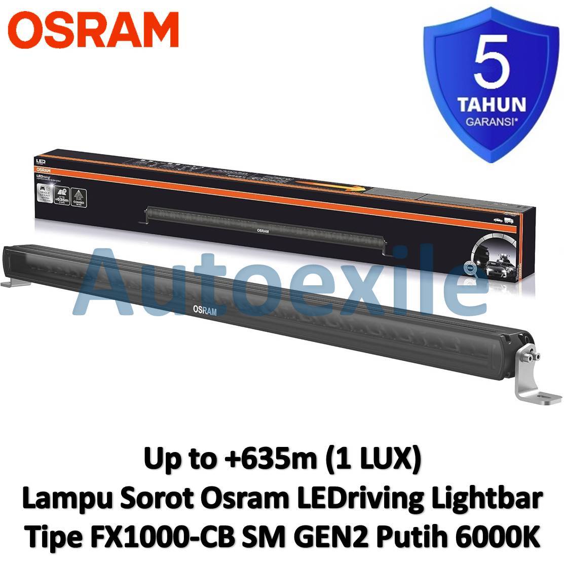 Osram LED Lightbar FX1000-CB Combo Beam GEN2 12V 24V Putih 6000K White Original Garansi LEDriving FX1000 CB Combo Beam Dimensi Panjang Lampu Sorot Tembak Tambahan Mobil Truk Offroad Harga 10,859,650 rupiah*Gratis Ongkir