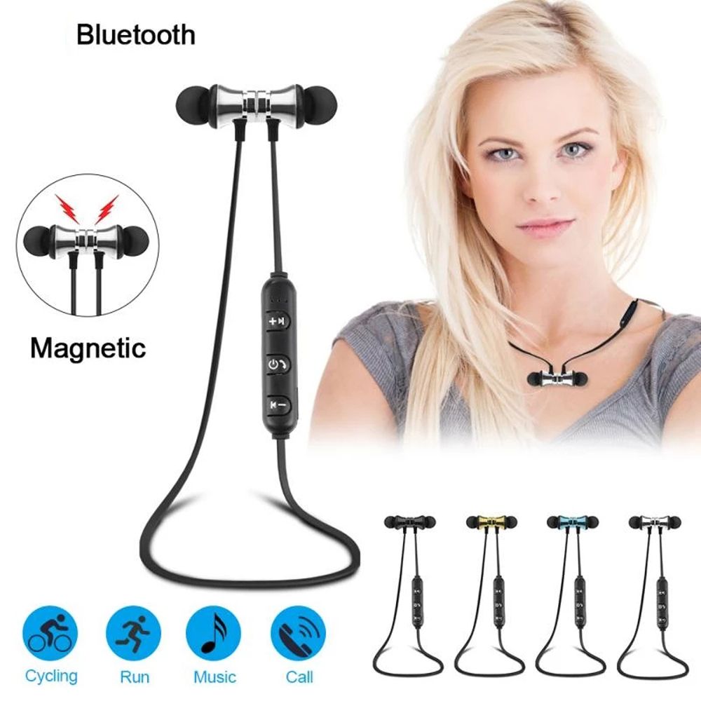 EMERRY cho điện thoại di động Âm thanh nổi Dây đeo cổ điện thoại Tai nghe nhạc Rảnh tay XT11 Treo cổ Tai nghe Bluetooth không dây Từ tính Tai nghe thể thao