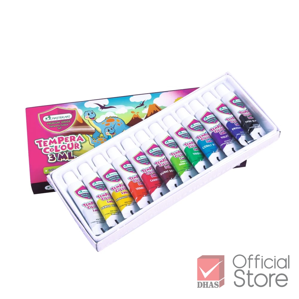 Màu Nước Dạng Tuýp 12 Màu Tempera Colour Master Art Cho Người Mới Học Vẽ