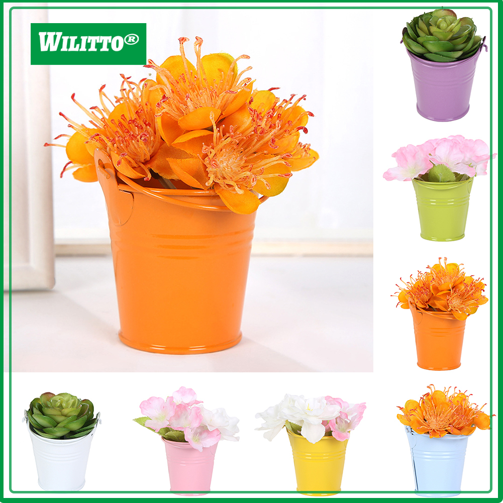 Cute Mini Solid Color Pail Bucket Wedding Party Candy Favours Home Hotel Decor ราคา 55 บาท*ส่งฟรี