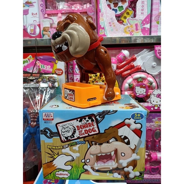 ( xả hết ) WS5322 BEWARE OF THE DOG - Đồ chơi gắp xương chó Bull