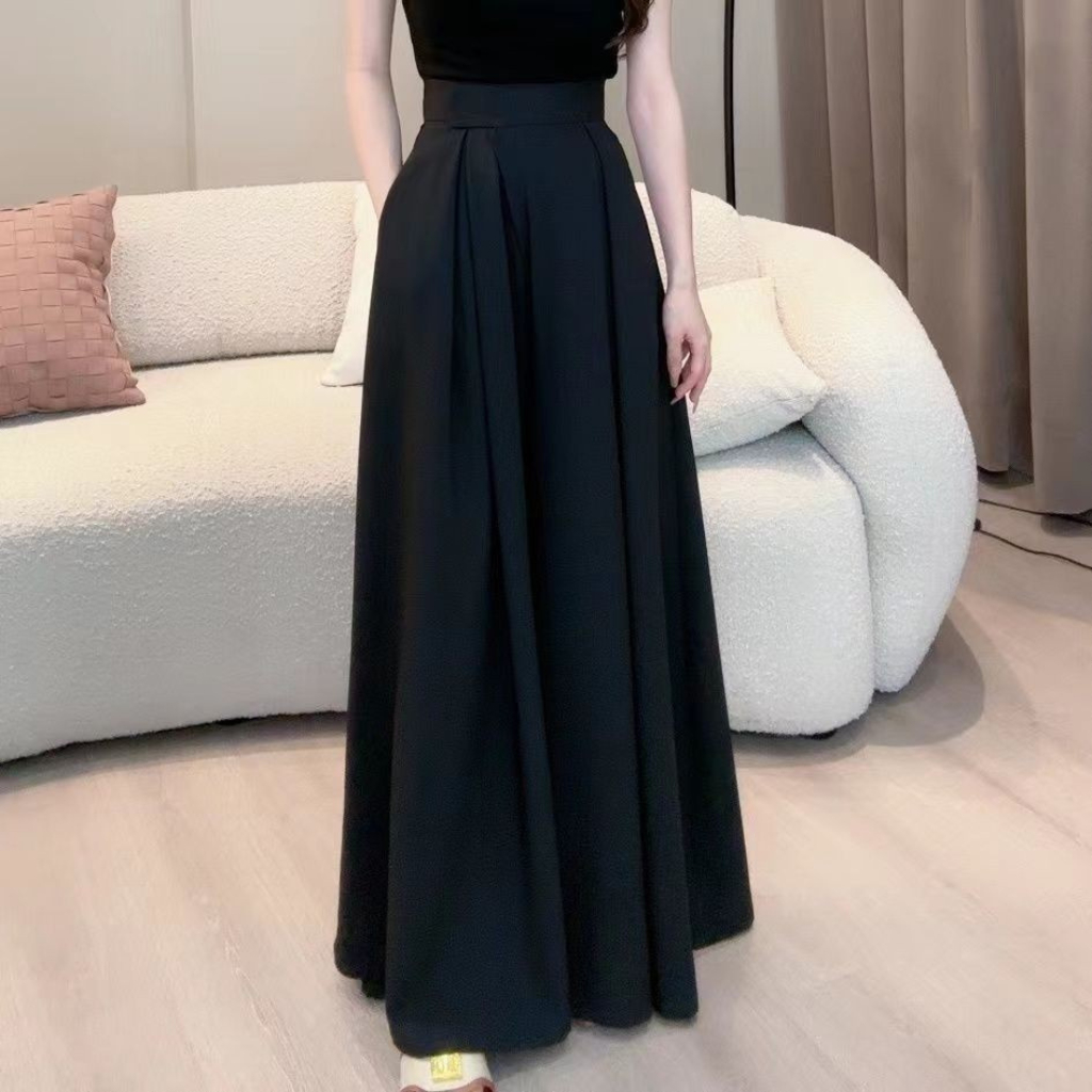 Quần ống rộng giả váy ỐNG SIÊU RỘNG, lưng cao, VẢI ĐŨI HÀN CHÂU -QDHC