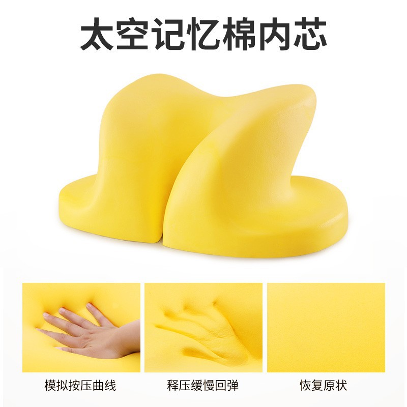 Solid Color Tummy Pillow Children's Memory Foam Pillow Tummy Pillow Primary School Students Home Nap Pillow Lunch Break Classroom 【Good】