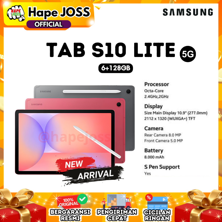 Samsung Galaxy Tab S10 Lite 5G 6/128Gb Garansi Resmi Giá 5,999,000 Đồng*Miễn phí vận chuyển