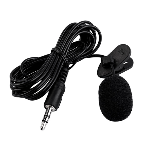 Durable Lavalier Lapel Tie Clip-on 3.5mm Mic Microphone for Smartphone Laptop PC