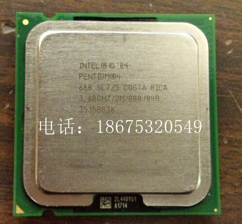 Ban đầu Intel Pentium 4 660/661 3.6g/2M/800MHz P4 CPU 775 Pin bộ vi xử lý
