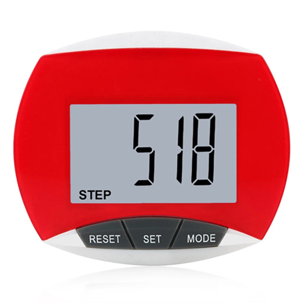 Red Red Walking Distance Step Pedometer Built