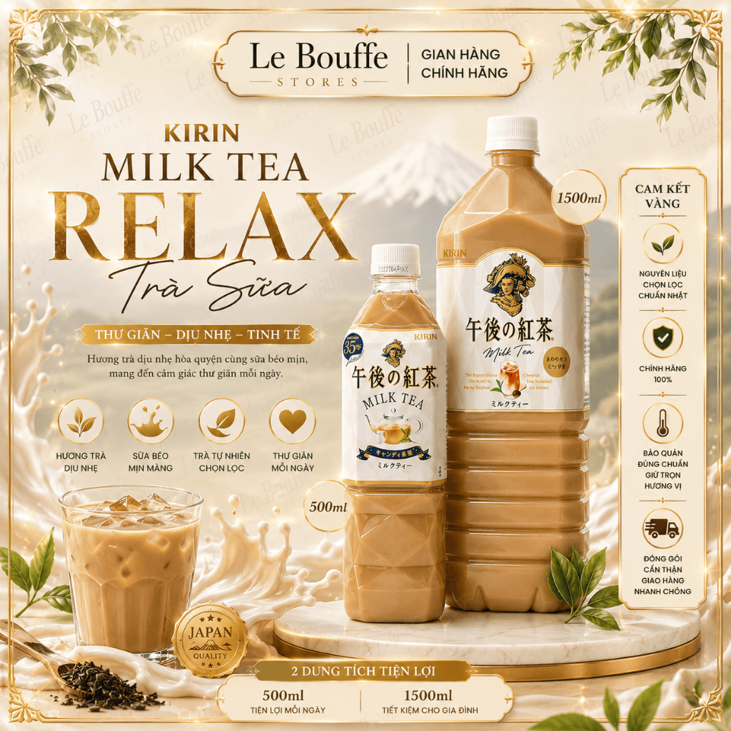 Trà Sữa Kirin Milk Tea Relax 1500ml ( Nhật Bản)