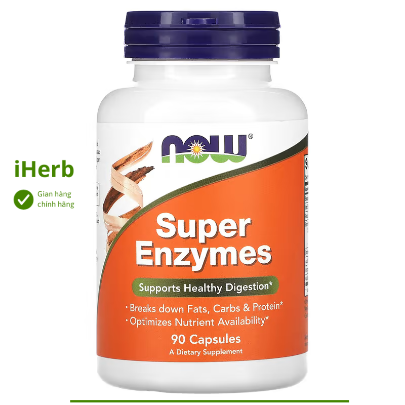 Super Enzymes 90 Capsules Now Foods - iHerb Vietnam