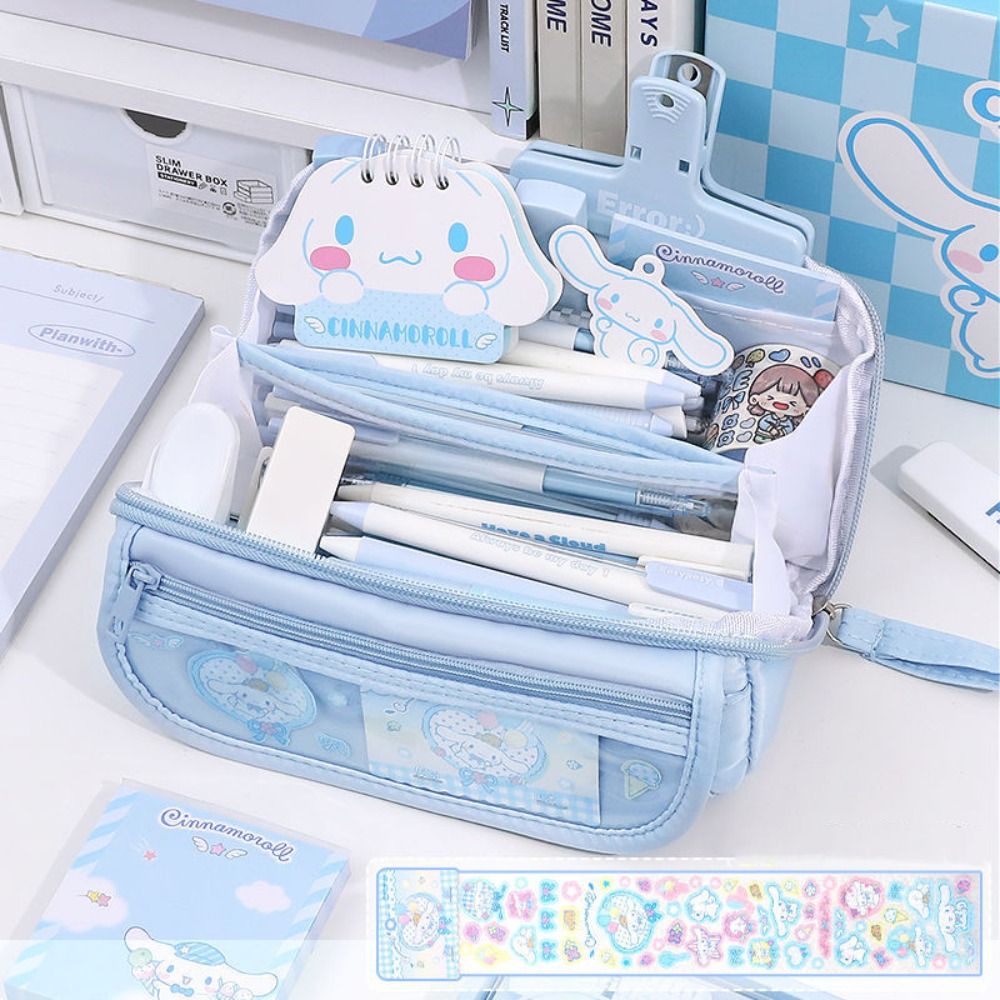 Gonuuwgl kuromi Hộp bút My Melody cinnamoroll bút chì túi trở lại trường học Anime túi văn phòng phẩ