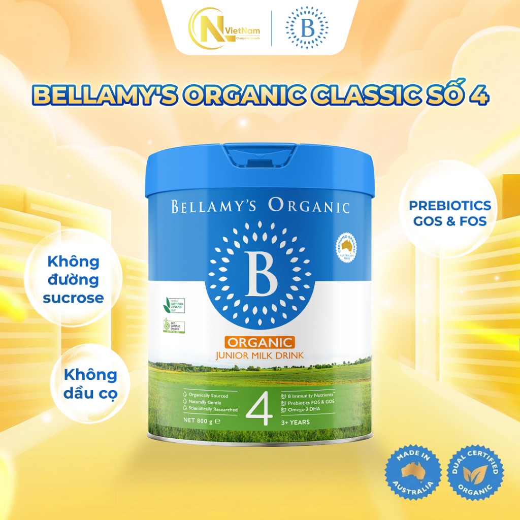 Sữa Hữu Cơ Bellamy's Organic Classic 2.0 Số 4 800g