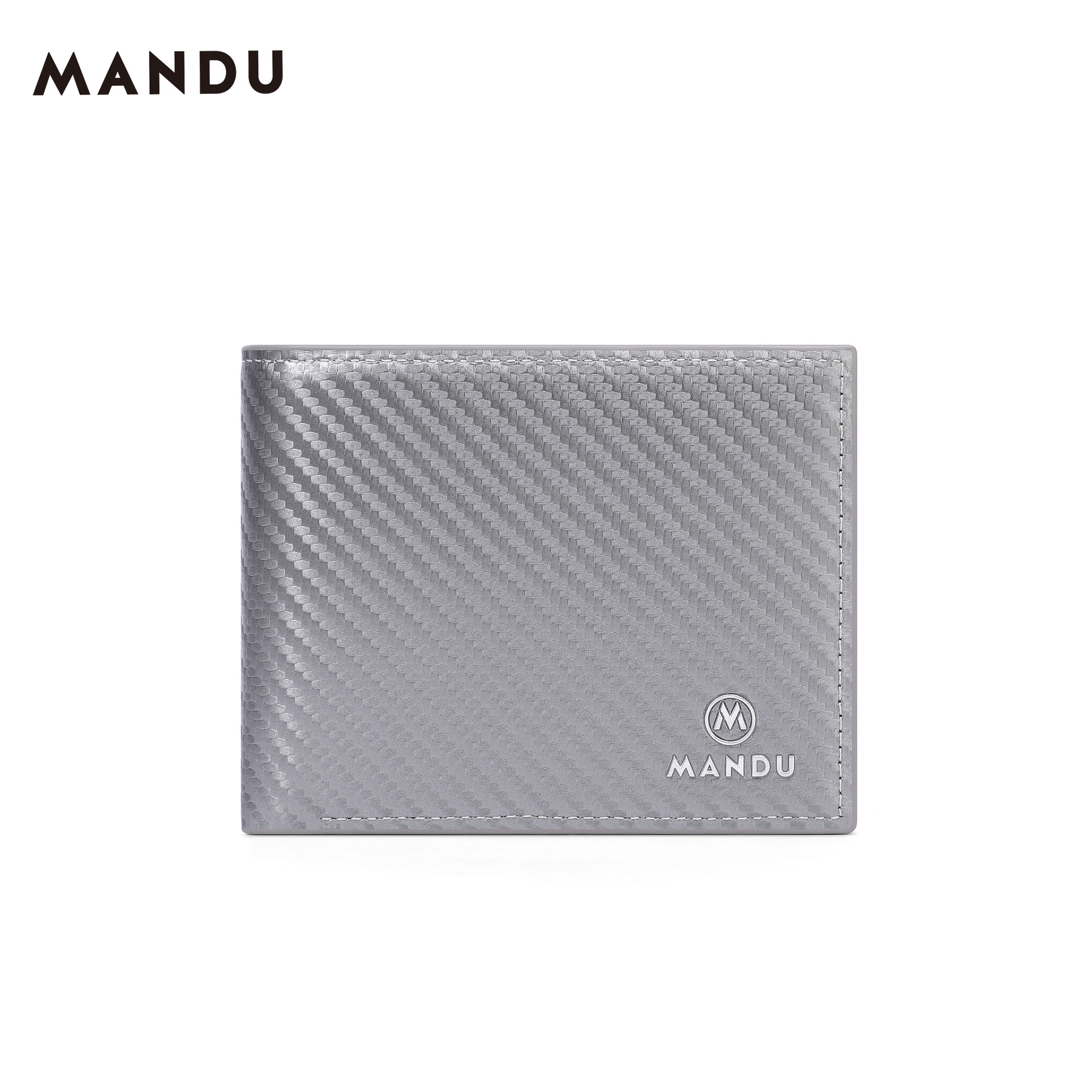 Thương mại Vua mandu mandu người đàn ông của kiểu sợi carbon RFID Chống Trộm Swipe nhiều thẻ vị trí 