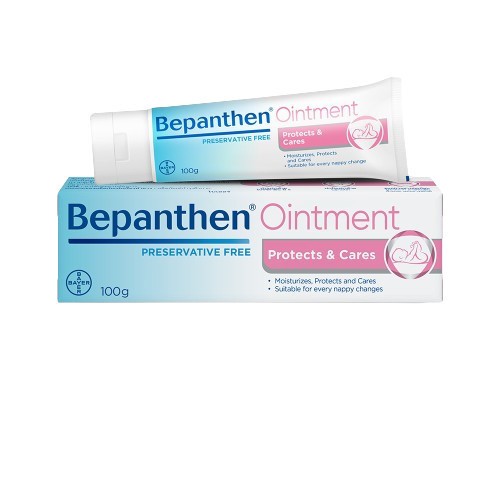 【1 แถม 1】BEPANTHEN OINTMENT บีแพนเธน ออยเมนท์ บำรุง ปกป้อง ดูแลผิวใต้ผ้าอ้อม / 100 กรัม.ครีมทากันผื่นแพ้สำหรับทารก ป้องกันและดูแลผิวก้นแดงระคายเคืองจากผ้าอ้อม 100ก. สูตรอ่อนโยนสูง ไร้สารกันเสีย บำรุงและฟื้นฟูผิวบอบบางของเด็กเล็กโดยเฉพาะ