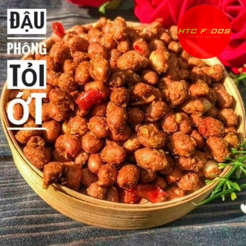 Đậu phộng rang tỏi ớt,đậu phộng cháy tỏi ớt loại 1 hạt to giòn, thơm
