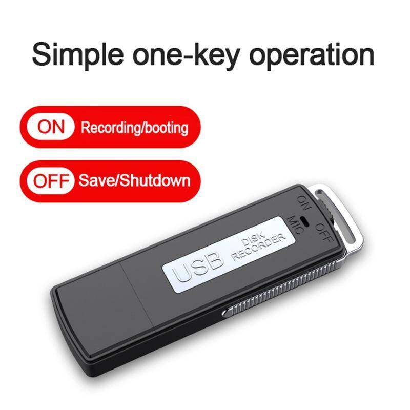  2-in-1 8GB 16GB 32GB 64GB USB Bút ghi âm Dictaphone ổ đĩa flash đĩa âm thanh kỹ thuật số xách tay USB Mini ghi âm Dictaphone 