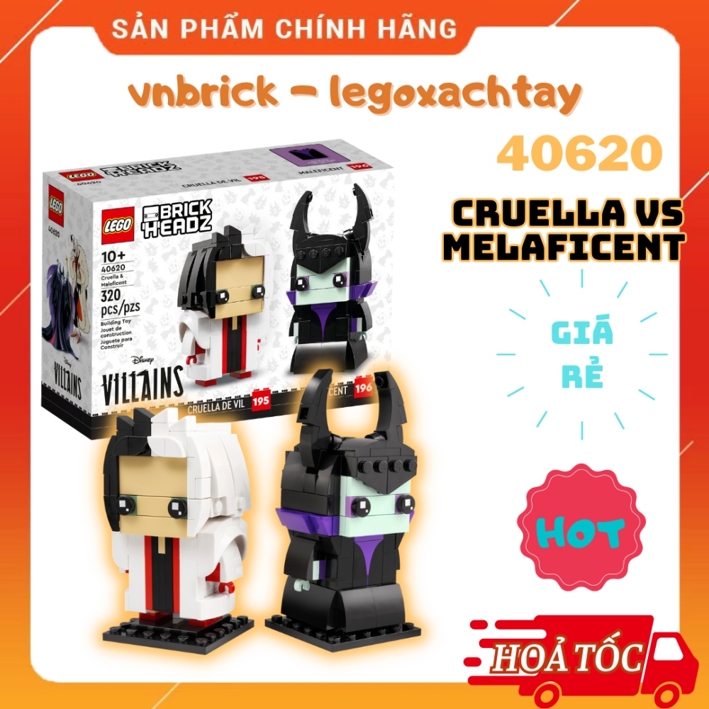 [100% chính hãng]  LEGO BrickHeadz 40620 Cruella Và Maleficent