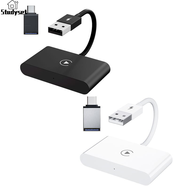 Studyset in stock Wireless Auto Adapter Converts Wired To Wireless Connector Plug Play Adapter Converter Compatible For Carplay Box System ราคา 3,124 บาท*ส่งฟรี