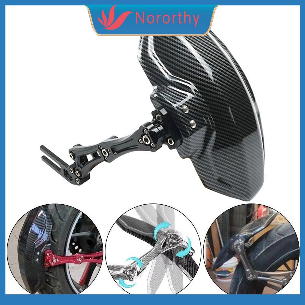 NORORTHY Có thể điều chỉnh Cản sau xe máy Bảo vệ bánh sau Sợi Carbon Giả Bảo vệ bùn sửa đổi cho xe điện Bền bỉ Cản bùn bánh sau xe máy