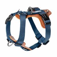 HamshMoc Durable Dog Harness No Pull Adjustable Leather Pet Vest with 2 Leash Clips Easy Walking for Small Medium Large Dogs