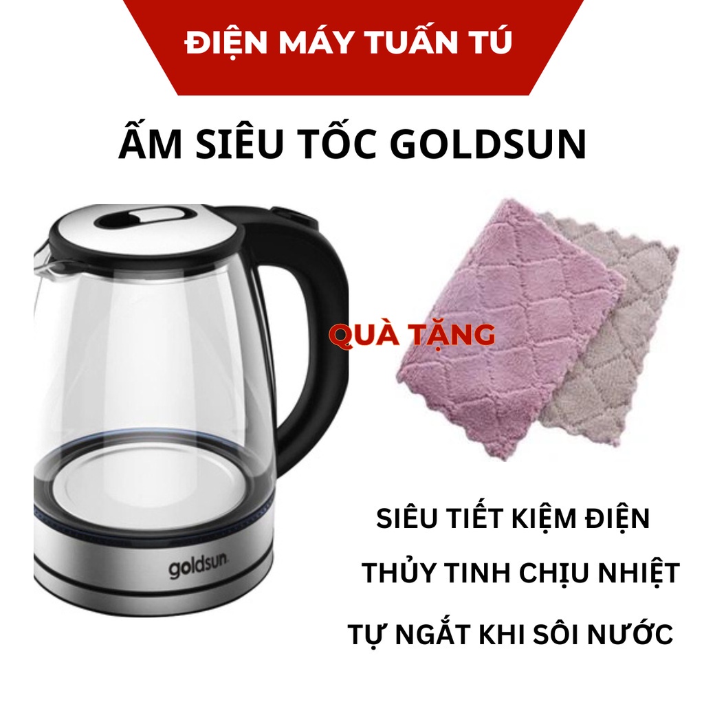 Ấm bình đun siêu tốc thủy tinh cao cấp