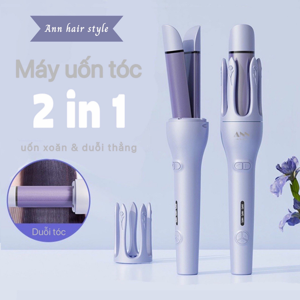 Máy Uốn/Duỗi Tóc Tự Động Chống Bỏng 2in1 S.NY 12 Size 32 và Máy Uốn Tóc Xoay Tự Động Vivid & Vogue