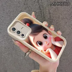 MHKEID Casing Hp VIVO V23 5G V23i 5G S12 5G V23E 4G V23E 5G Y75 4G Case Pola gadis anime yang lucu Silikon Softcase Casing pelindung lensa penuh pencegahan jatuh Barang-barang laris desain terbaru Kesing