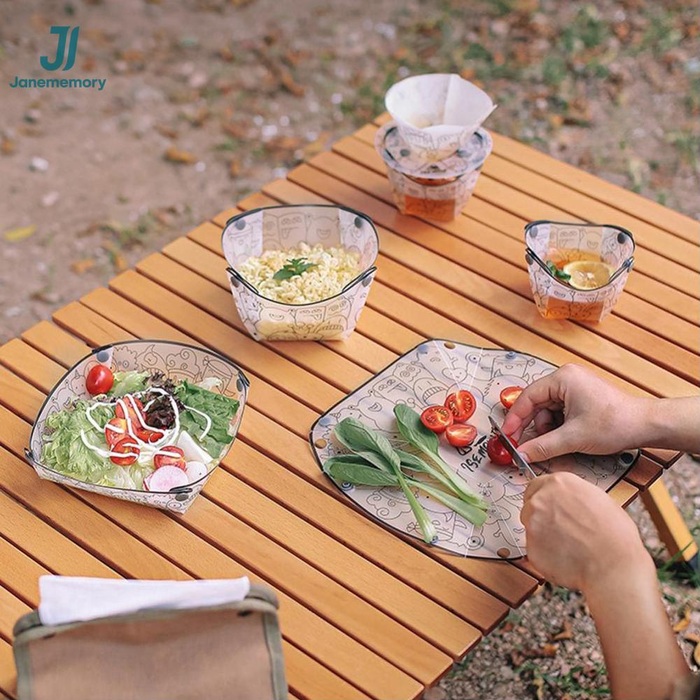 Jm Trọng Lượng Nhẹ Có Thể Gập Lại Cắm Trại Bộ đồ ăn dùng một lần Set Cho Dã Ngoại Và tiệc sinh nhật cắm trại ngoài trời Trang Trí