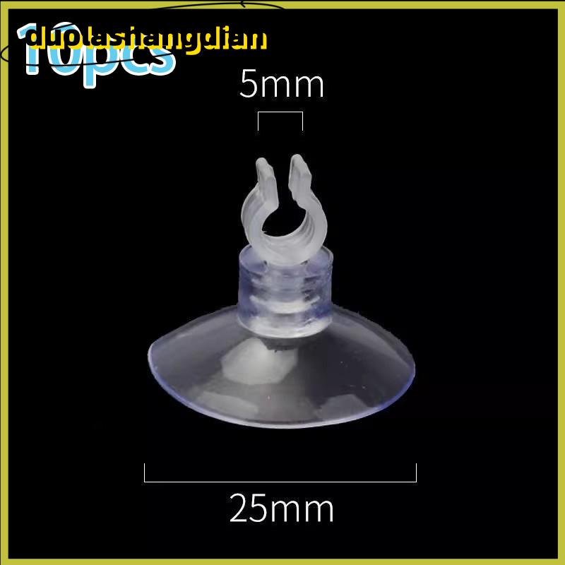 [Duola] 10 chiếc cốc hút bể cá ống hút bơm oxy bể cá ống hút cố định ống khí kẹp cố định ống hút nhiệt kế - 3