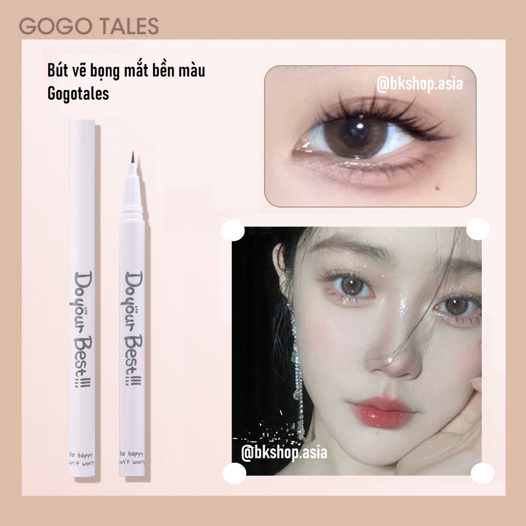 Bút kẻ bọng mắt nét mảnh chống nước gogo tales three-dimensional lying silkworm gt309