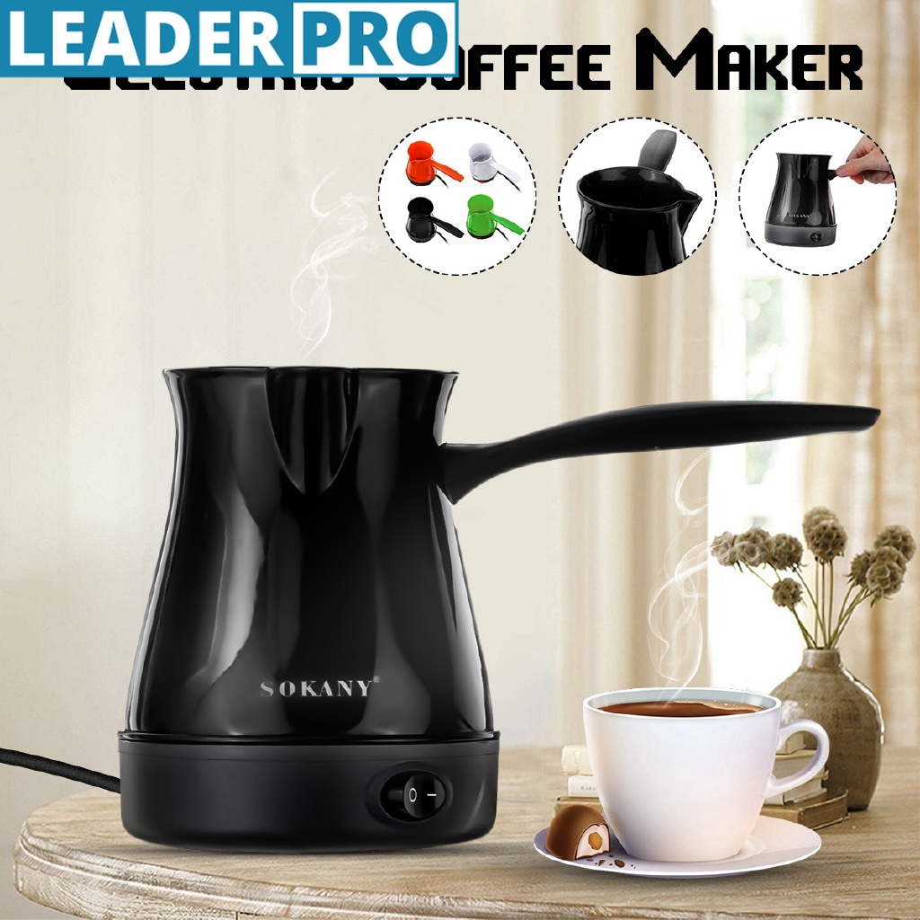 220V 600W Turkish Greek Coffee Maker Machine Espresso Tea Moka Pot Food Grade ABS+Stainless Anti-slip base