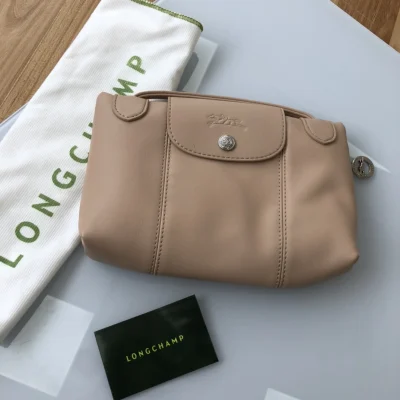 100% Authentic longchamp official store bag original 2021 LONGCHAMP 1601-Khaki Ladies LE PLIAGE CUIR series sheepskin single shoulder messenger bag Size:22x13x6cm