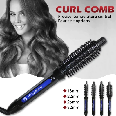2 In 1 pro Ceramic Hair Curler Electric Comb Hair brush Hair Curlers Roller Styling Tools Hair Curling Iron Multifunction