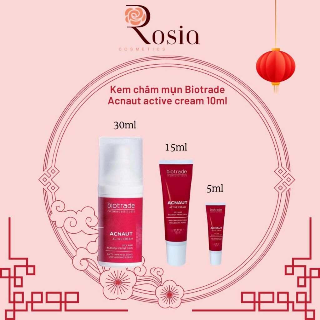 Kem bôi mụn Biotrade Acnaut Active Cream 30ml Chuyên Dành Cho Da Mụn Viêm, Mụn Đầu Đen,...- ROSIA Cosmetics
