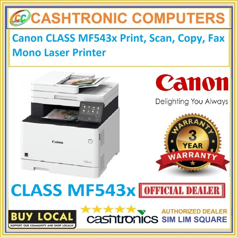 Canon CLASS MF543x Print, Scan, Copy, Fax Mono Laser Printer - 3 Years Warranty Singapore
