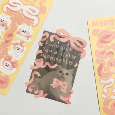 GaLiCiCi Stickers Cute Kitty Stickers / DIY Sparkling Decorative Sticker